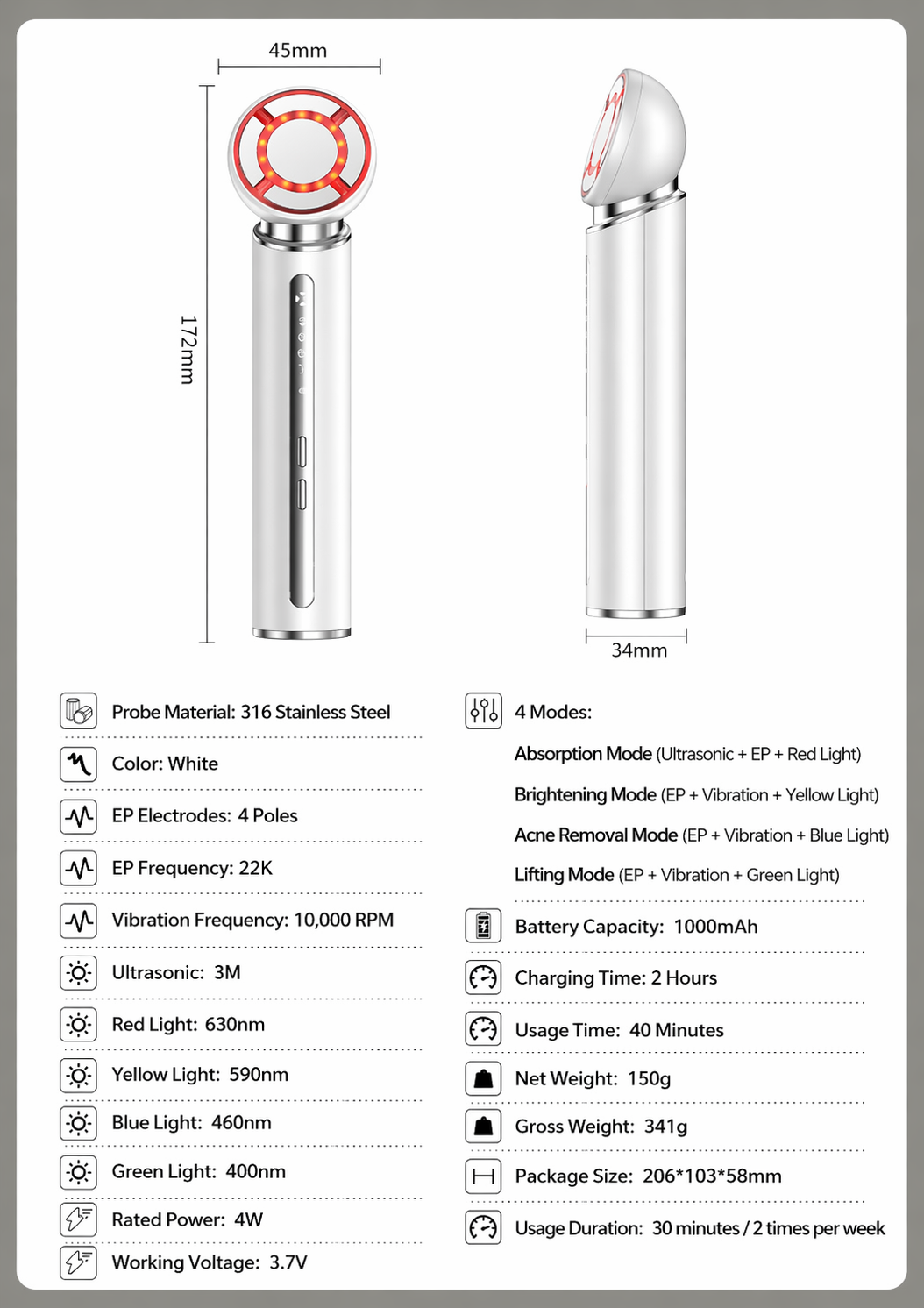 GLOEV | Professional RF & Red Light Lumina Wand